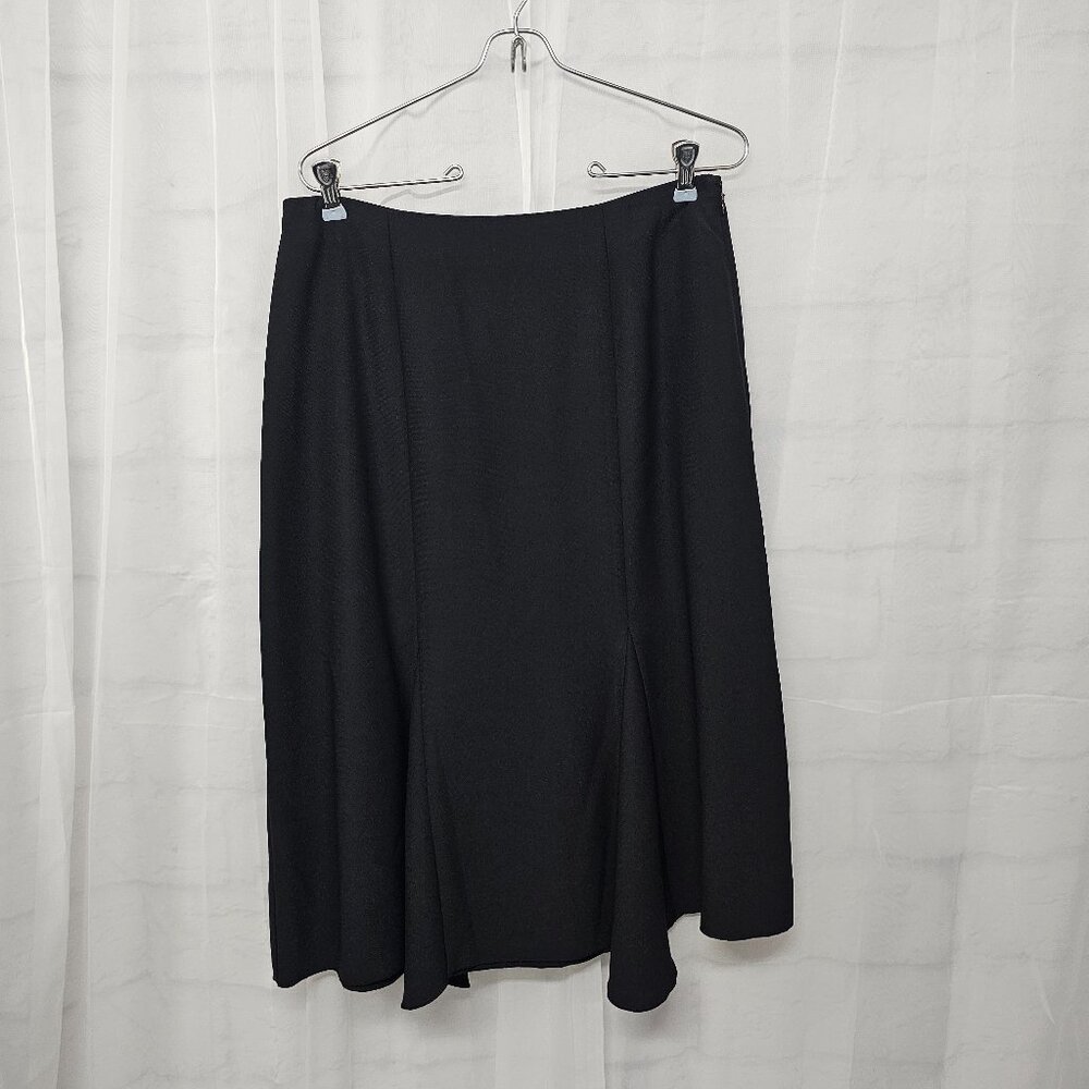 Style & Co. Skirt Black Goth Whimsigoth Pleated A-Line Office Casual 10P
